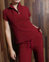 Astral Disco Red Wine Camisa Mujer