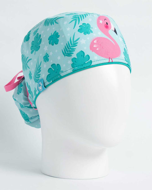 Gorro Flamingo Rosa y Verde