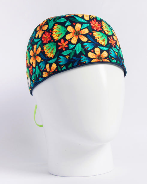 Gorro Green Flowers