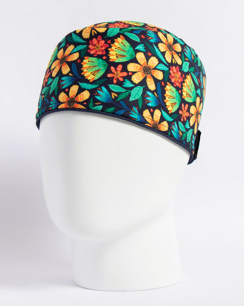 Gorro Green Flowers