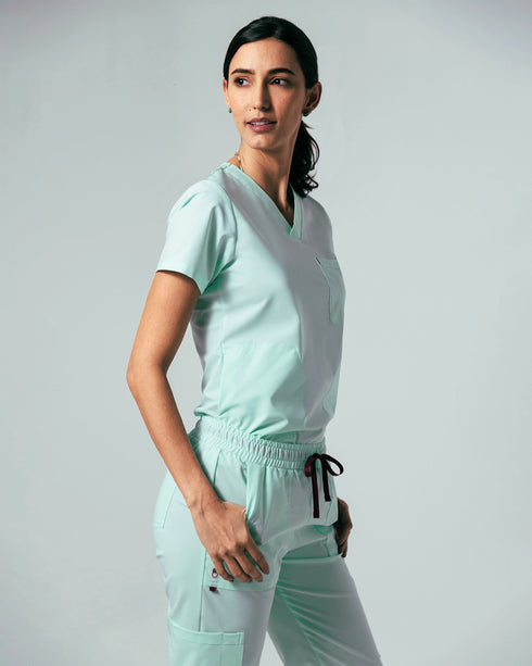 Hunter Velvet Mint Camisa Mujer