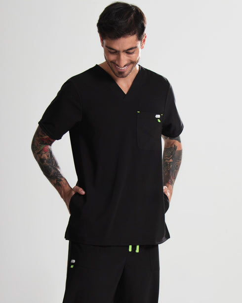 Basic Lemon Black Camisa Hombre