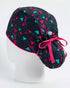 Gorro Triángulos Verde y Fucsia